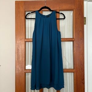 Elegant Teal Sleeveless Dress